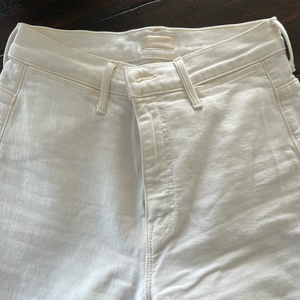 Mother-The Swooner Roller Crip Fray Denim